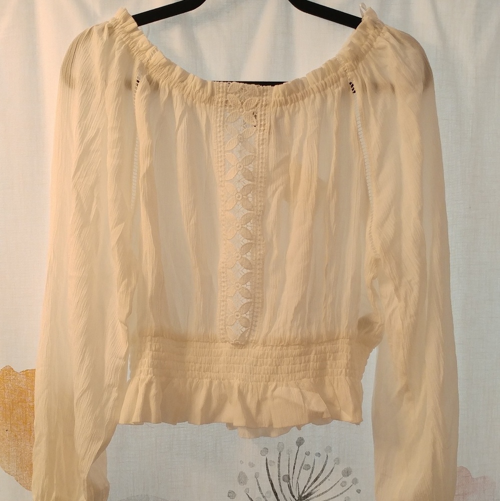 NWT H&M Off The Shoulder White Blouse